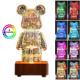 Светящийся мишка 3D BearBrick с подставкой USB