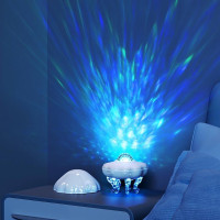 Проектор JellyFish Lamp с Bluetooth и белым шумом – ночник с эффектом волн.