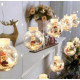 Новогодняя гирлянда штора шары Дед Мороз с наполнением 3.0м 10 шаров 200 LED Бахрома