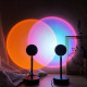 RGB лампа закат с пультом LED Sunset Lamp проекционный светильник-торшер 16 цветов от USB