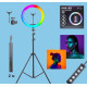 Светодиодная кольцевая LED лампа RGB MJ 33 см