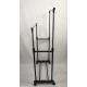 Телескопическая вешалка стойка для одежды напольная Double Pole черная 150*60*35 см
