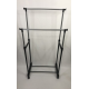 Телескопическая вешалка стойка для одежды напольная Double Pole черная 150*60*35 см