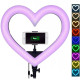 Кольцевая РГБ лампа MJ33-33 в форме сердца LED RGB 33 см