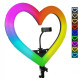 Кольцевая РГБ лампа MJ33-33 в форме сердца LED RGB 33 см