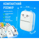 Мини принтер для детей + бумага + фломастеры (Набор 13 рулонов) Розовый