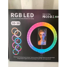 Кольцевая лампа 3D-30 см RGB (прозрачная) Прозрачный корпус