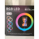 Кольцевая лампа 3D-30 см RGB (прозрачная) Прозрачный корпус